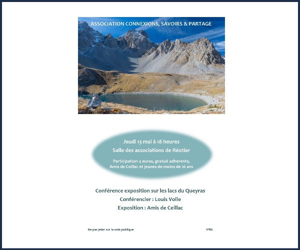 Réotier. Conférence, Les lacs du Queyras