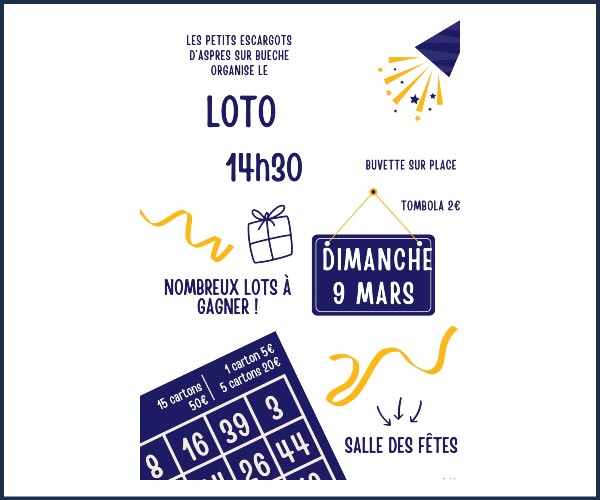Aspres sur Buëch. Loto Les Petits Escargots