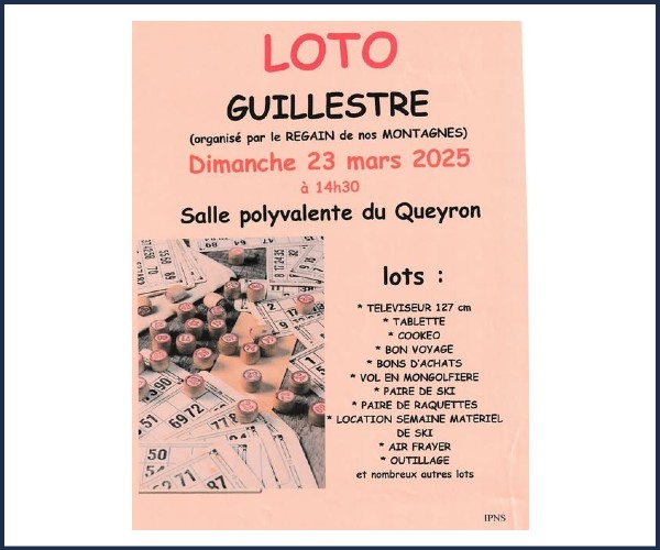 Guillestre. Loto du Regain de nos Montagnes