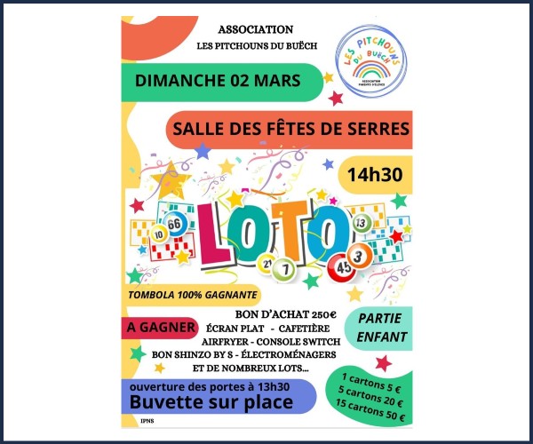 Serres. Loto des Pitchouns
