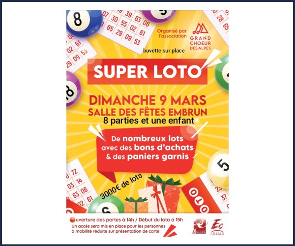 Embrun. Loto du Grand Choeur des Alpes