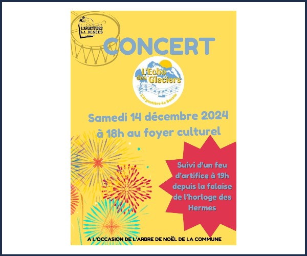 L'Argentière la Bessée. Concert et feu d'Artifice