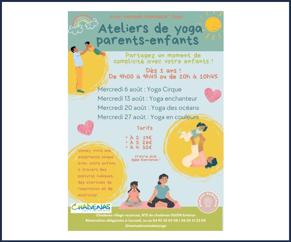 Embrun. Atelier yoga parents enfants