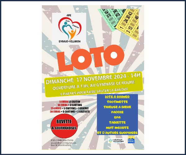 Loto de l'école Saint Bonnet