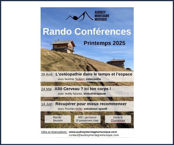 Rando Conférence, Mieux récupérer pour mieux recommencer