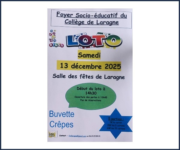 Loto du FSE du Collège de Laragne