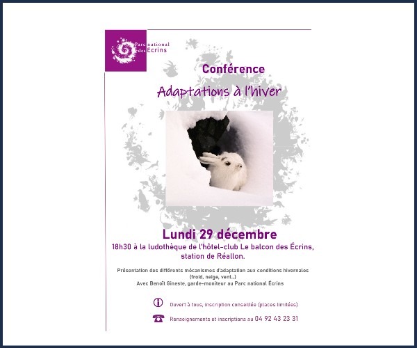 Conférence. Adaptations l'Hiver