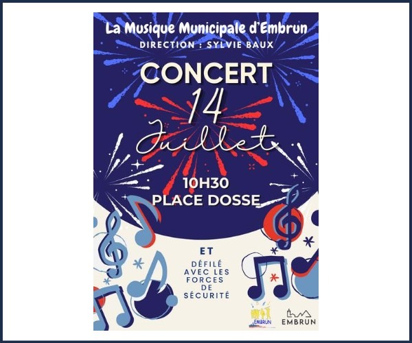 Concert de la Fête Nationale 2026 à Embrun