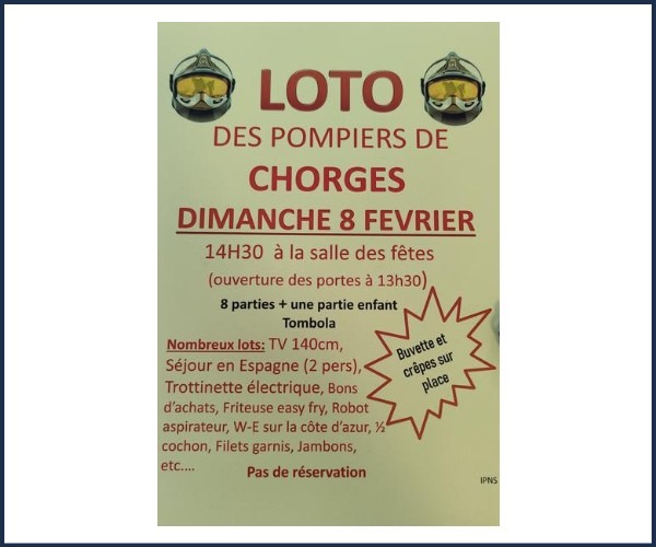 Loto des Pompiers de Chorges