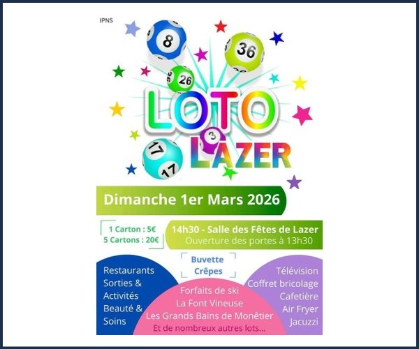 Loto du Comité des Fêtes de Lazer