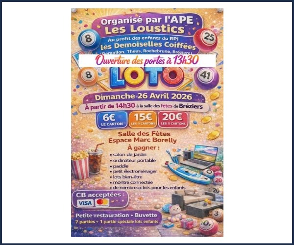 Loto des Loustics à Bréziers