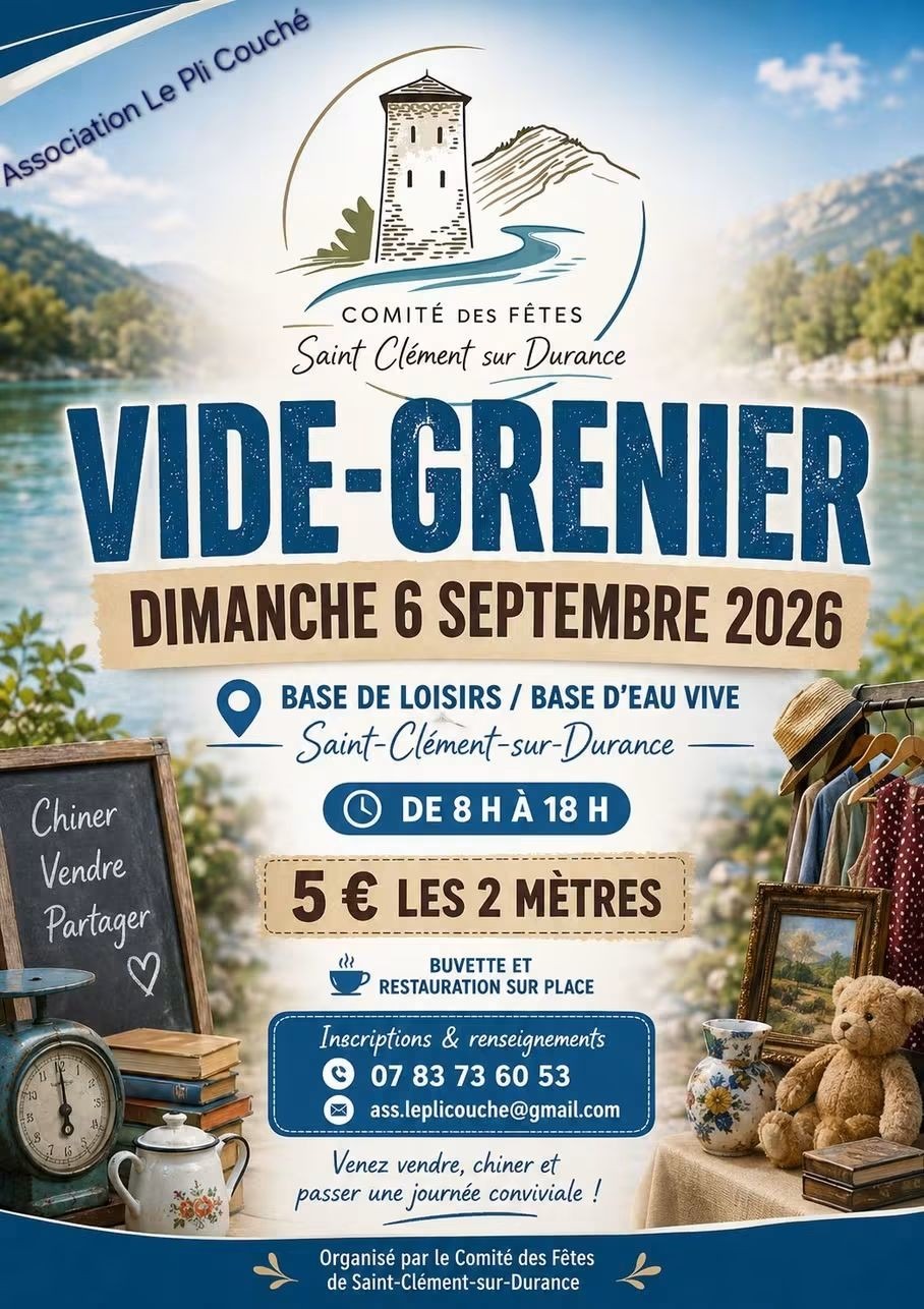 Vide greniers à Saint Clément sur Durance 
