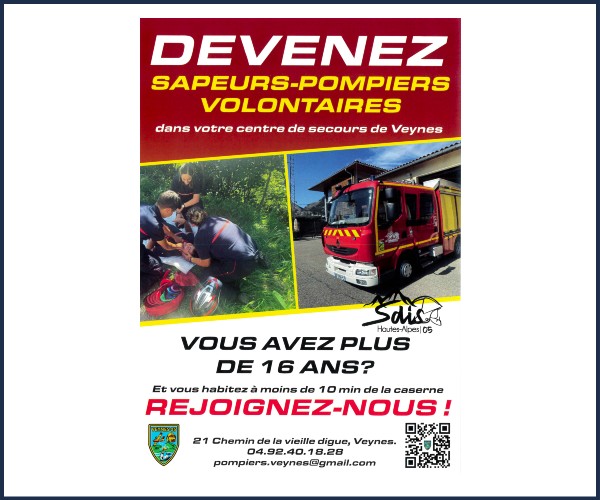 Veynes. Devenez Sapeurs Pompiers volontaires