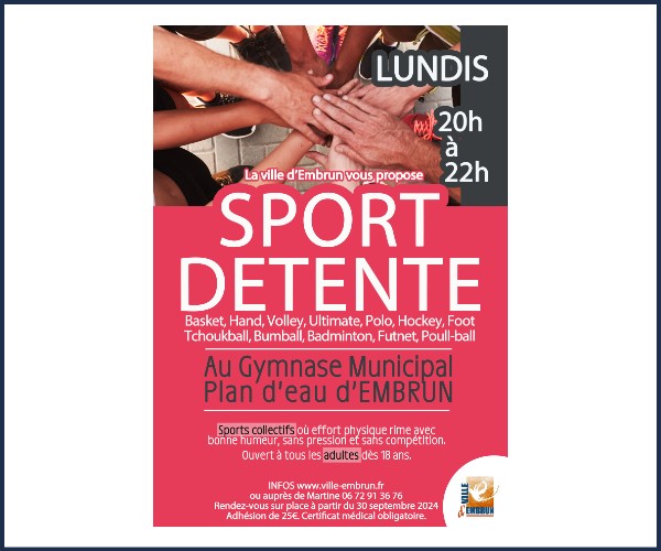 Embrun. Sport détente pour les Adultes