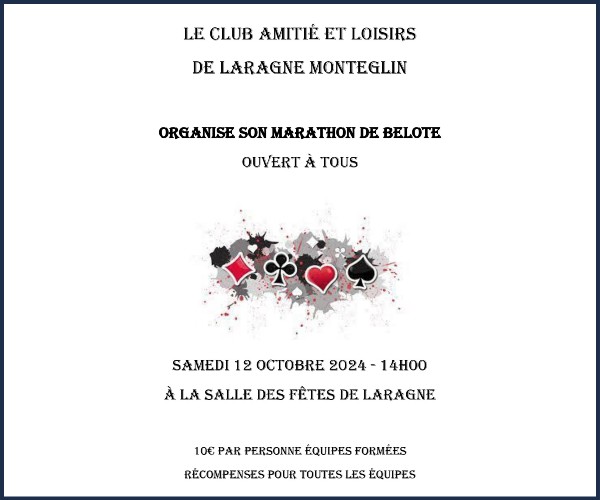Laragne Montéglin. Marathon de Belote