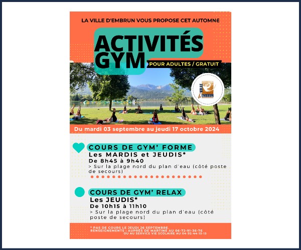 Embrun. Cours de Gym Forme