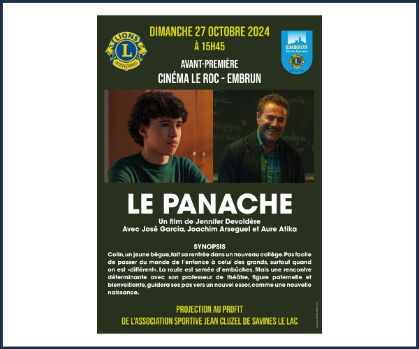 Embrun. Projection en avant-première du film, Le Panache