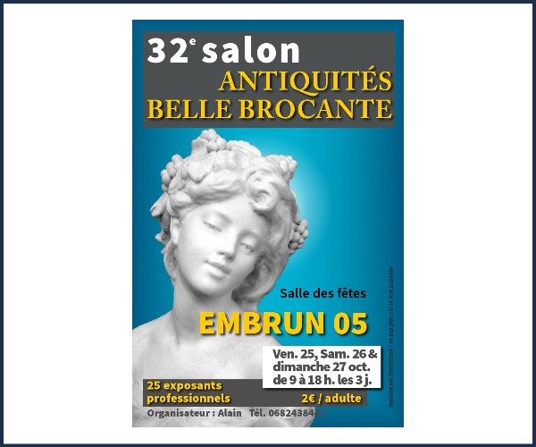Embrun. 32ème Salon des Antiquités, Belle Broquante
