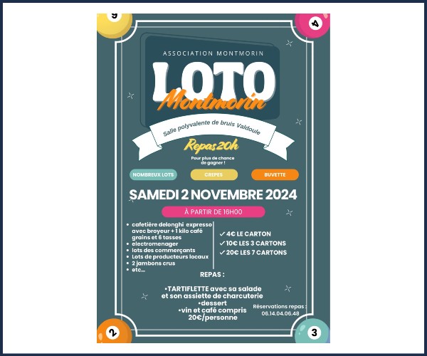 Valdoule. Loto et repas