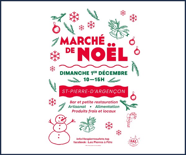 Saint Pierre d'Argençon. Marché de Noël 2024