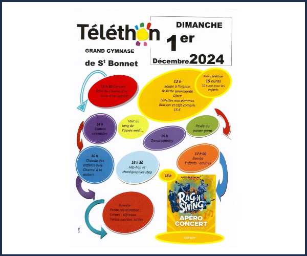 Saint Bonnet en Champsaur. Téléthon 2024