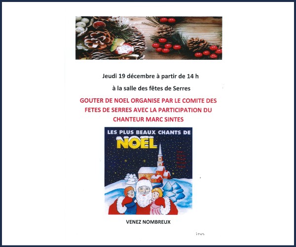 Serres. Goûter de Noël 2024