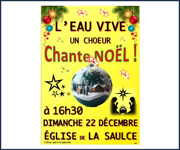 La Saulce. L'eau vive chante Noël 2024 !