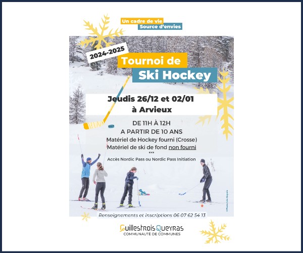 Arvieux. Tournoi de Ski Hockey