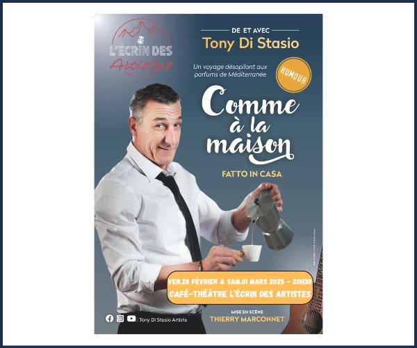 Poligny. Spectacle, Tony Di Stasio, Comme à la maison