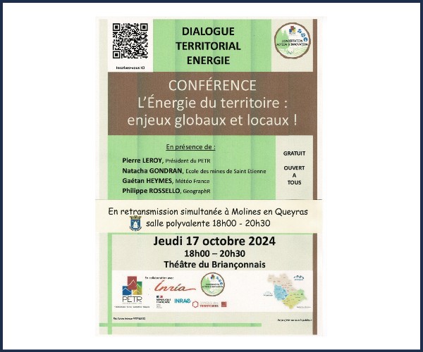 Molines en Queyras. Conférence L'énergie du territoire !