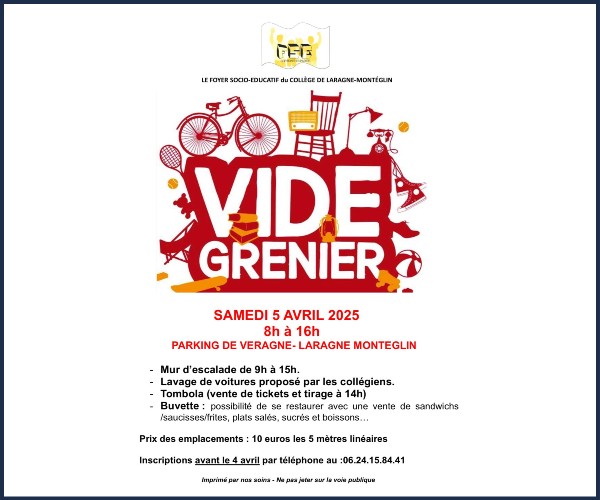 Vide greniers FSE Collège Laragne