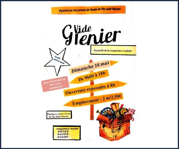 Puy Saint Vincent. Vide greniers de l'APE