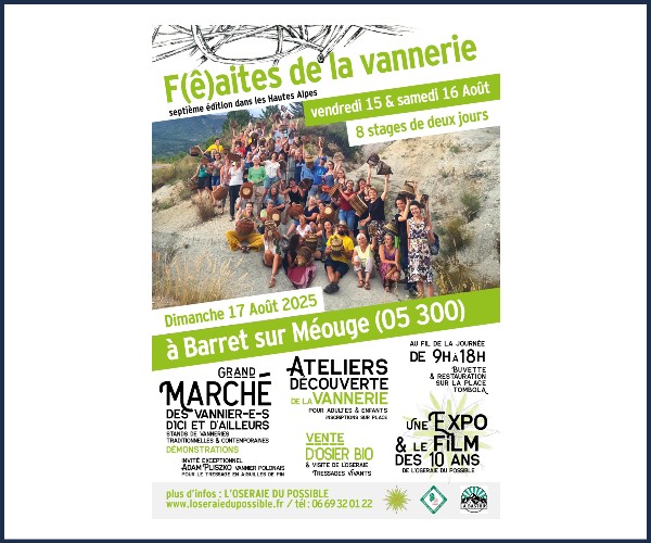Barret sur Méouge. 7ème édition F(ê)aites de la Vannerie