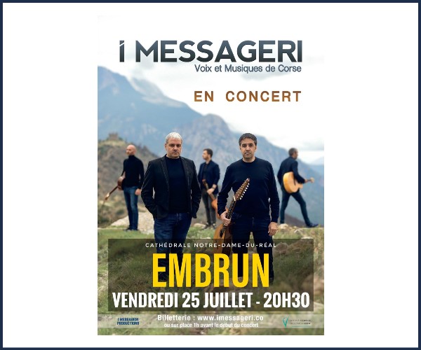 Embrun. Concert groupe I Messageri, Voix et Musiques de Corse