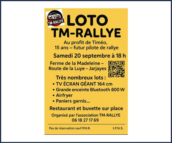 Jarjayes. Loto Tm-Rallye