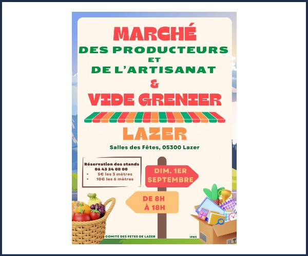 Lazer. Vide greniers et marché artisanal