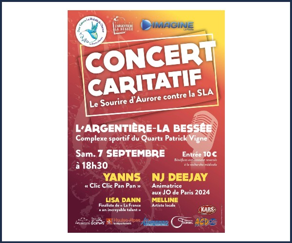 L'Argentière la Bessée. Concert caritatif Le sourire d’Aurore contre la SLA