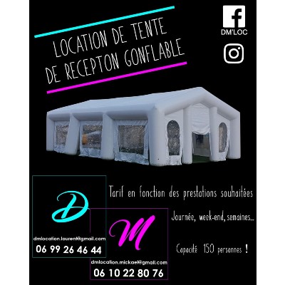 DM Location Tente de Réception Gonflable